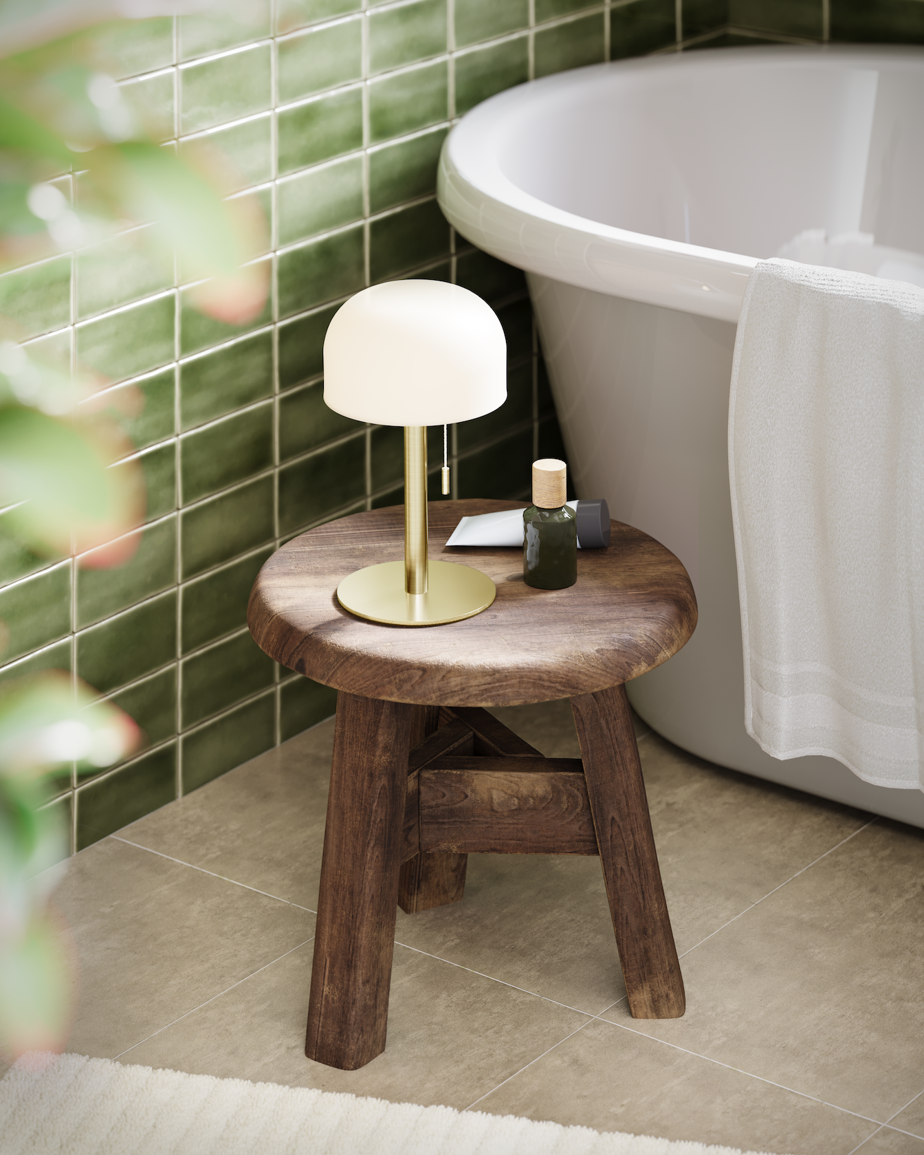 Brass Gold LED Lamp 24 * 1.8cm