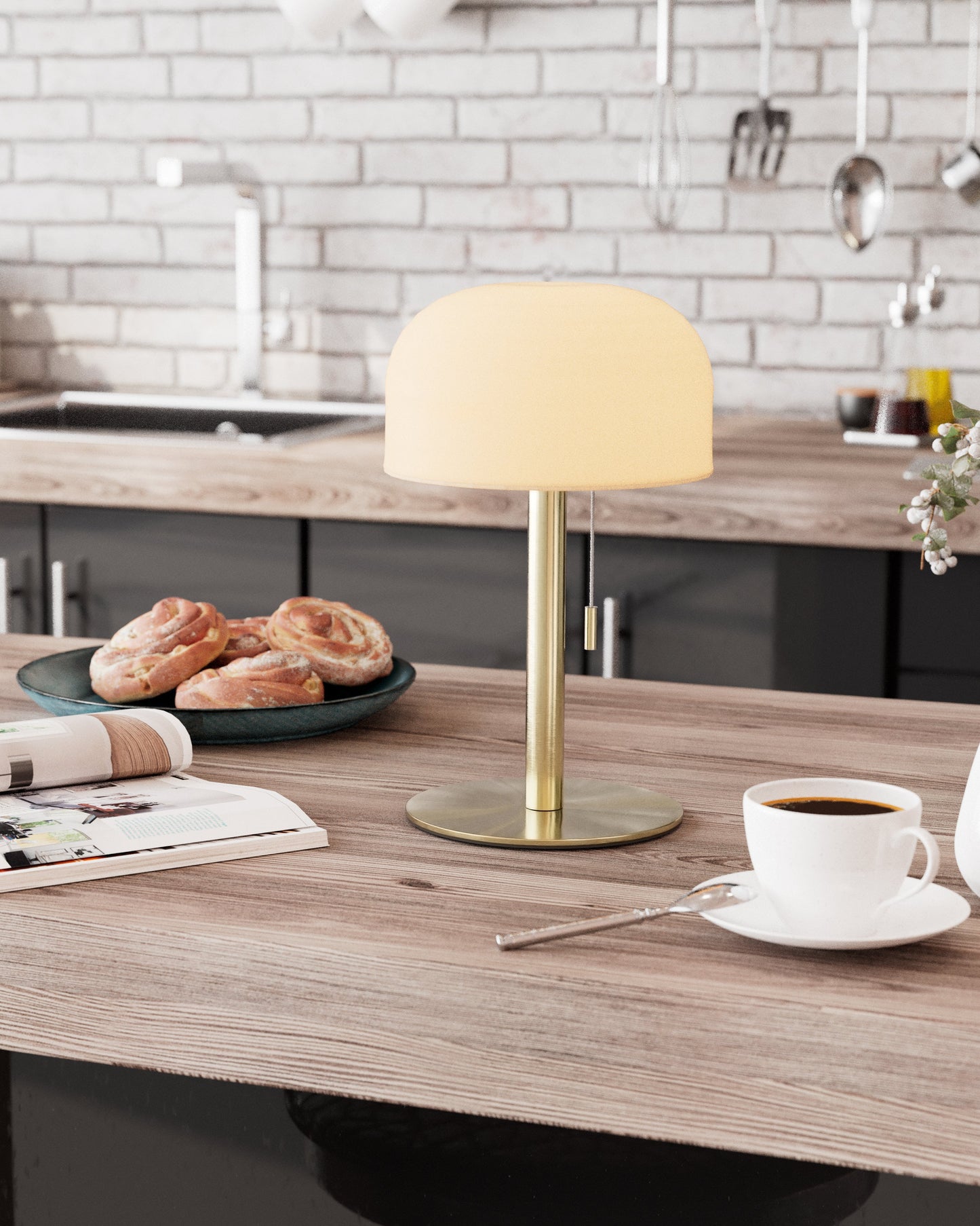 Brass Gold LED Lamp 24 * 1.8cm